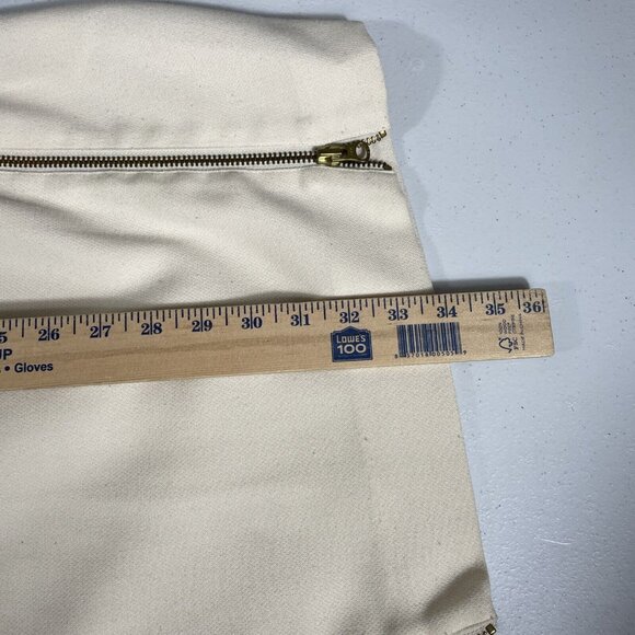 J Crew Dress Womens Size 4 Ivory Double Front‎ Zipper Long Sleeve Poly Viscose - Picture 8 of 10